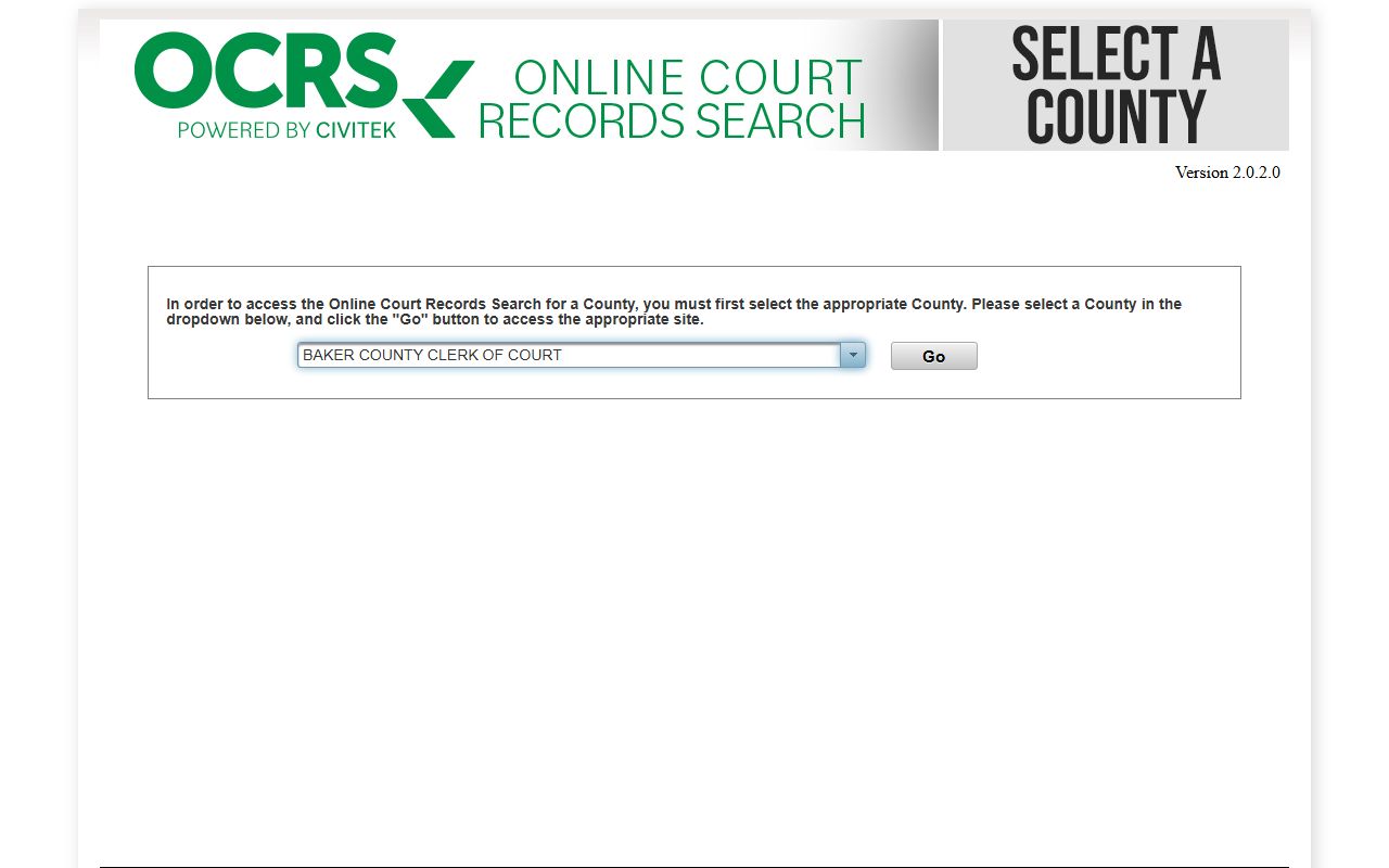 Pasco County court records OCRS person and case search form