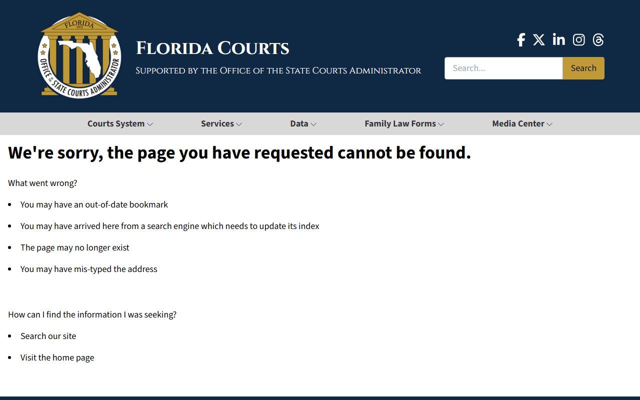 Florida Courts problem-solving courts page for Pasco County Circuit Court specialty programs